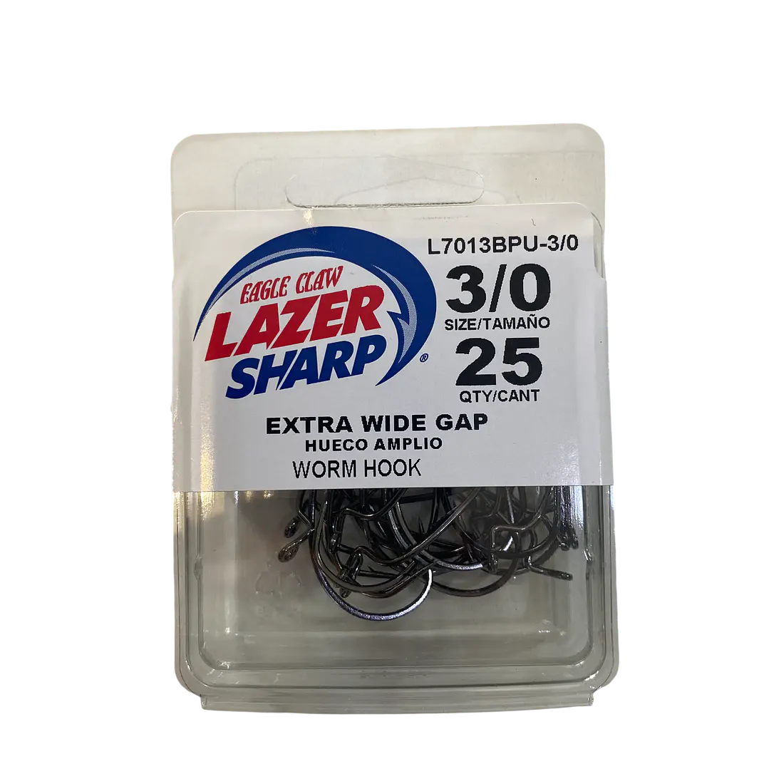 Anzóis Eagle Claw Lazer Worm Round Platinum 1