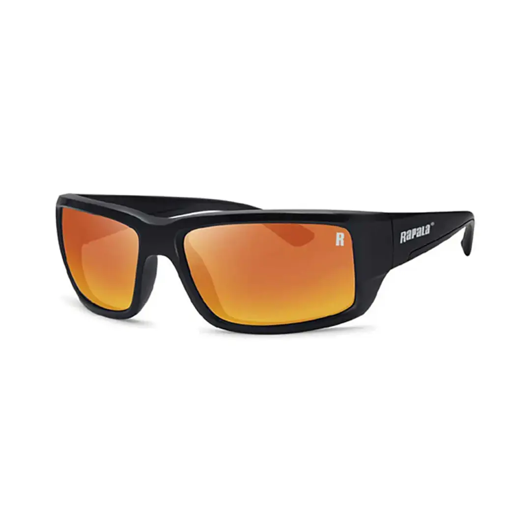 ÓCULOS DE SOL RAPALA AMBERJACK PRETO FOSCO COM LENTES ESPELHADAS VERMELHAS  1