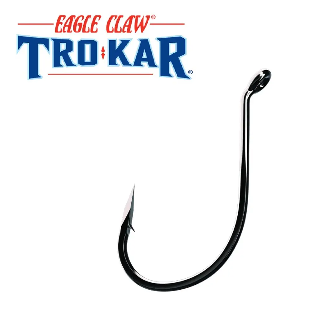 Anzois Eagle Claw Trokar Drop Shot Hook Platinum Chrome 1  1