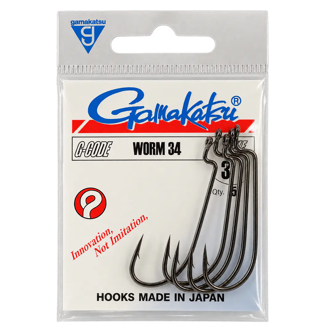 Anzois Gamakatsu 34 Worm Hook  1
