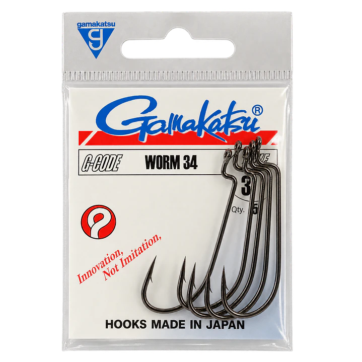 Anzois Gamakatsu 34 Worm Hook  1