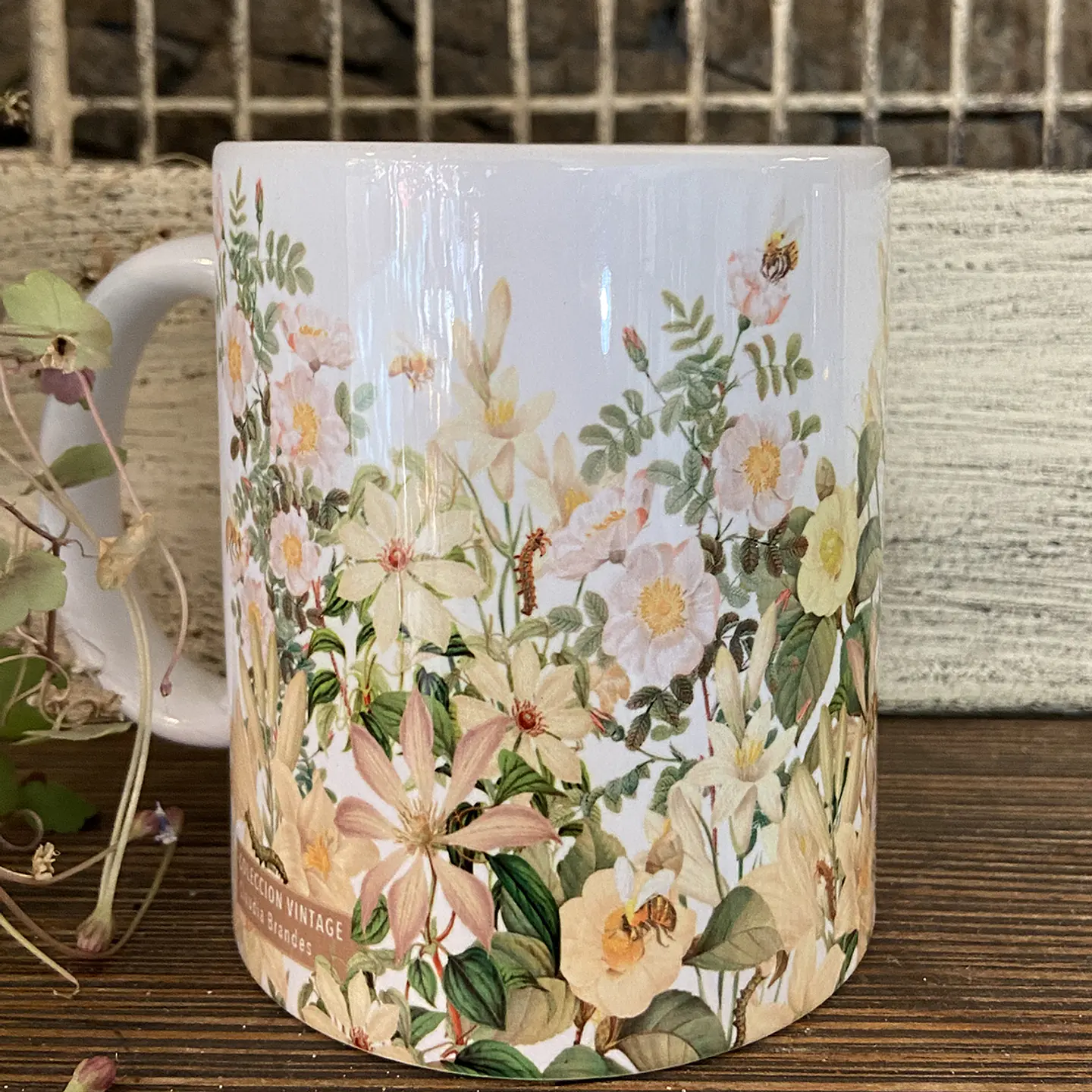 Tazón Colección Vintage - Flores blancas 3