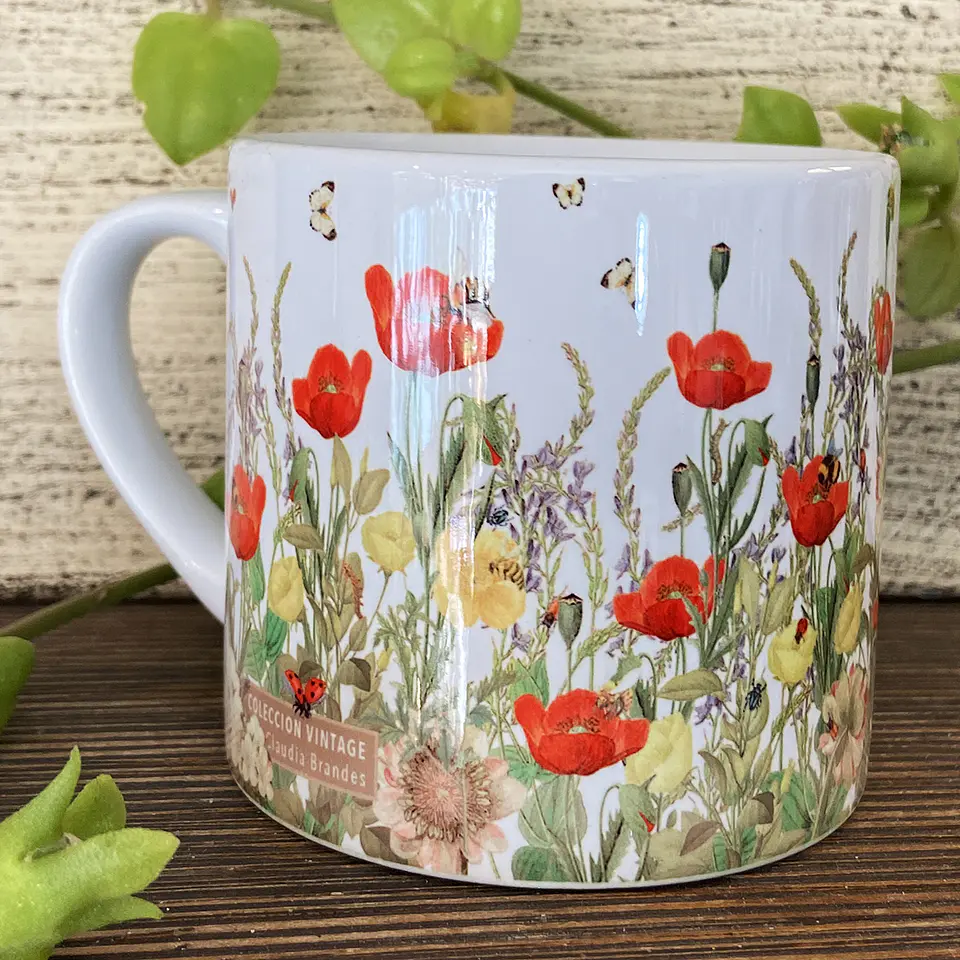 OFERTA! Tacita café Colección Vintage - Amapolas 2