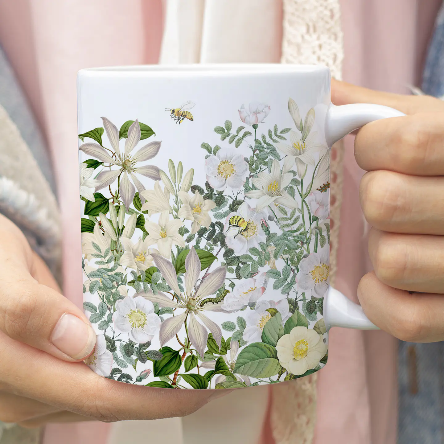 Tazón Colección Vintage - Flores blancas 2