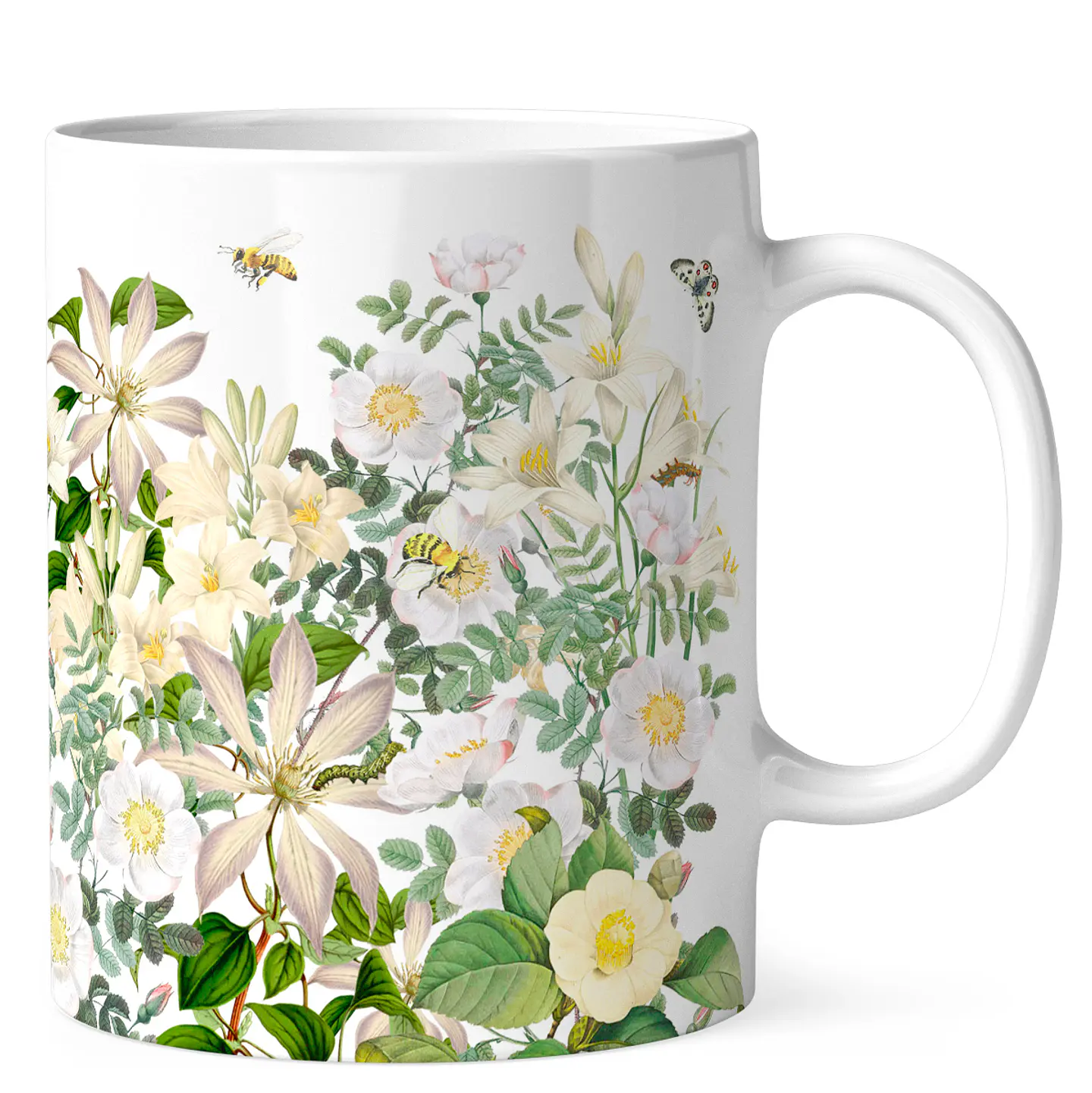 Tazón Colección Vintage - Flores blancas 1