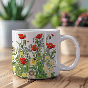 Tacita café Colección Vintage - Amapolas