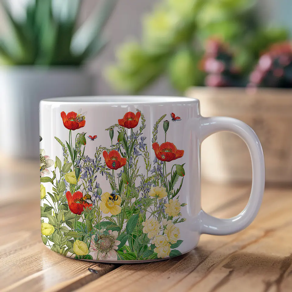 OFERTA! Tacita café Colección Vintage - Amapolas 1