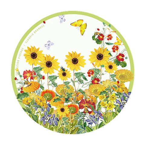 DESCUENTO! Set 6 posavasos flores Colección Vintage