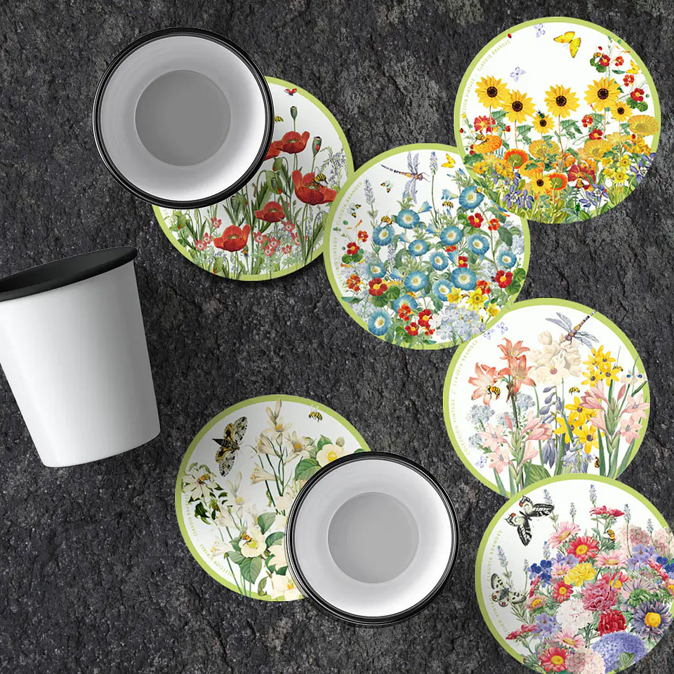 OFERTA! Set 6 posavasos flores Colección Vintage 3