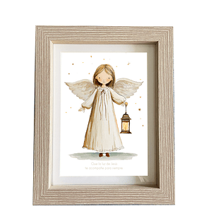 Cuadro Angelita con linterna / 15x20 cm