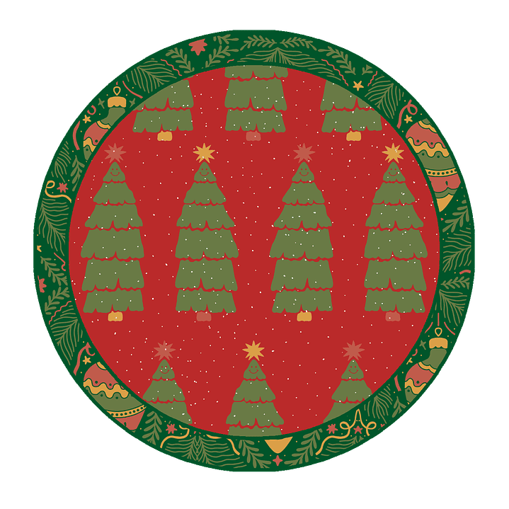 Set 6 Posavasos Navideño Pinos Verdes - Diseño Exclusivo en Sintra Premium 1