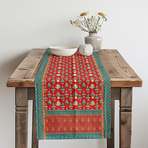 Camino de mesa de Navidad Pinitos Azules