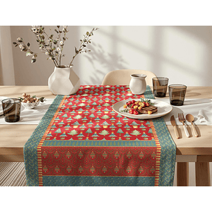 Camino de mesa de Navidad Pinitos Azules