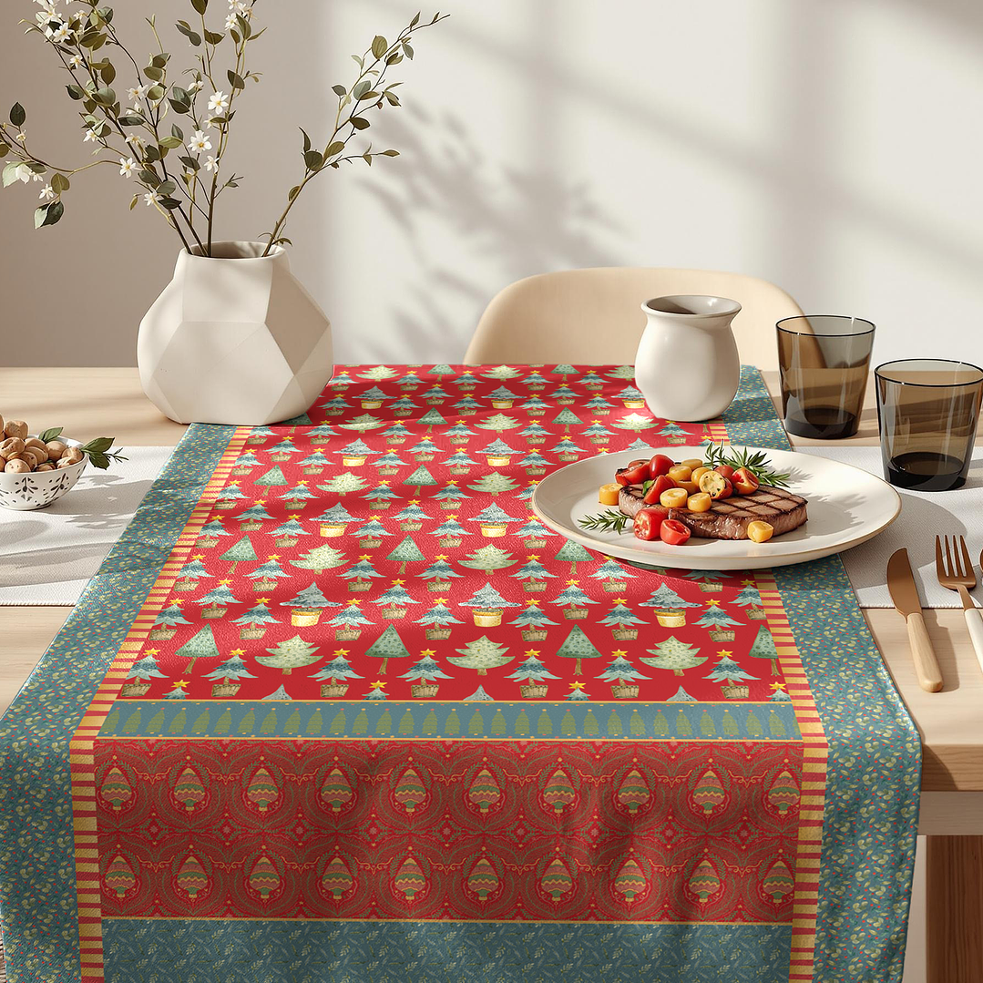 Camino de mesa de Navidad Pinitos Azules 2