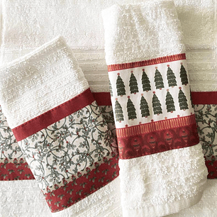 set 2 TOALLAs DE VISITA - RAMAS y PINO