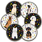 DESCUENTO!! Set 6 posavasos ilustrados, Mascotas - Miniatura 1