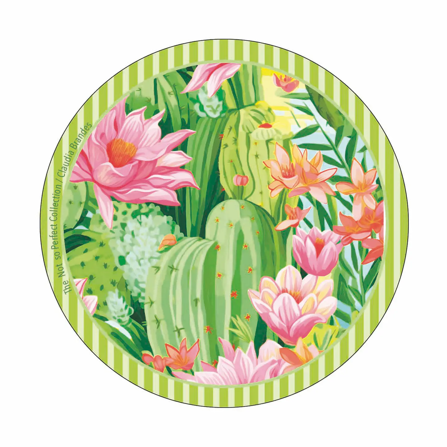 DESCUENTO!! Set 6 posavasos ilustrados, Cactus en flor 2
