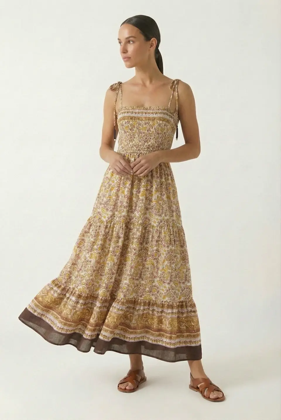 Vestido largo Tamy Amarillo 1