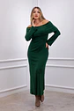 Vestido off shoulder Natali Verde Botella - thumbnail 1