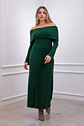 Vestido off shoulder Natali Verde Botella - thumbnail 2