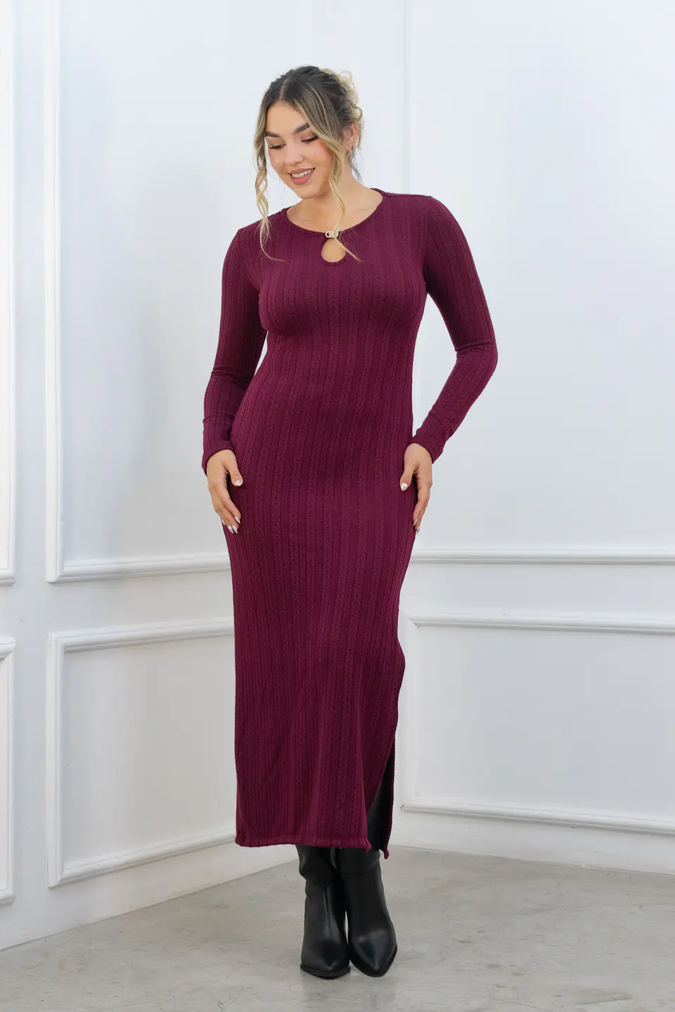 Vestido Devora Borgoña 1