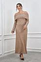 Vestido off shoulder Natali Marrón - Miniatura 2