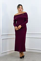 Vestido off shoulder Natali Borgoña - Miniatura 3