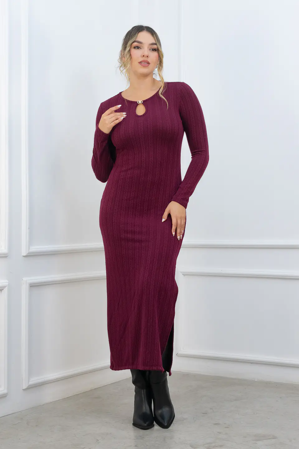 Vestido Devora Borgoña 3