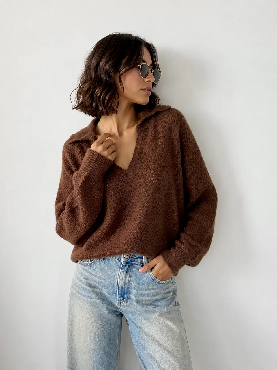 Chompa cuello camisero Zoe  2