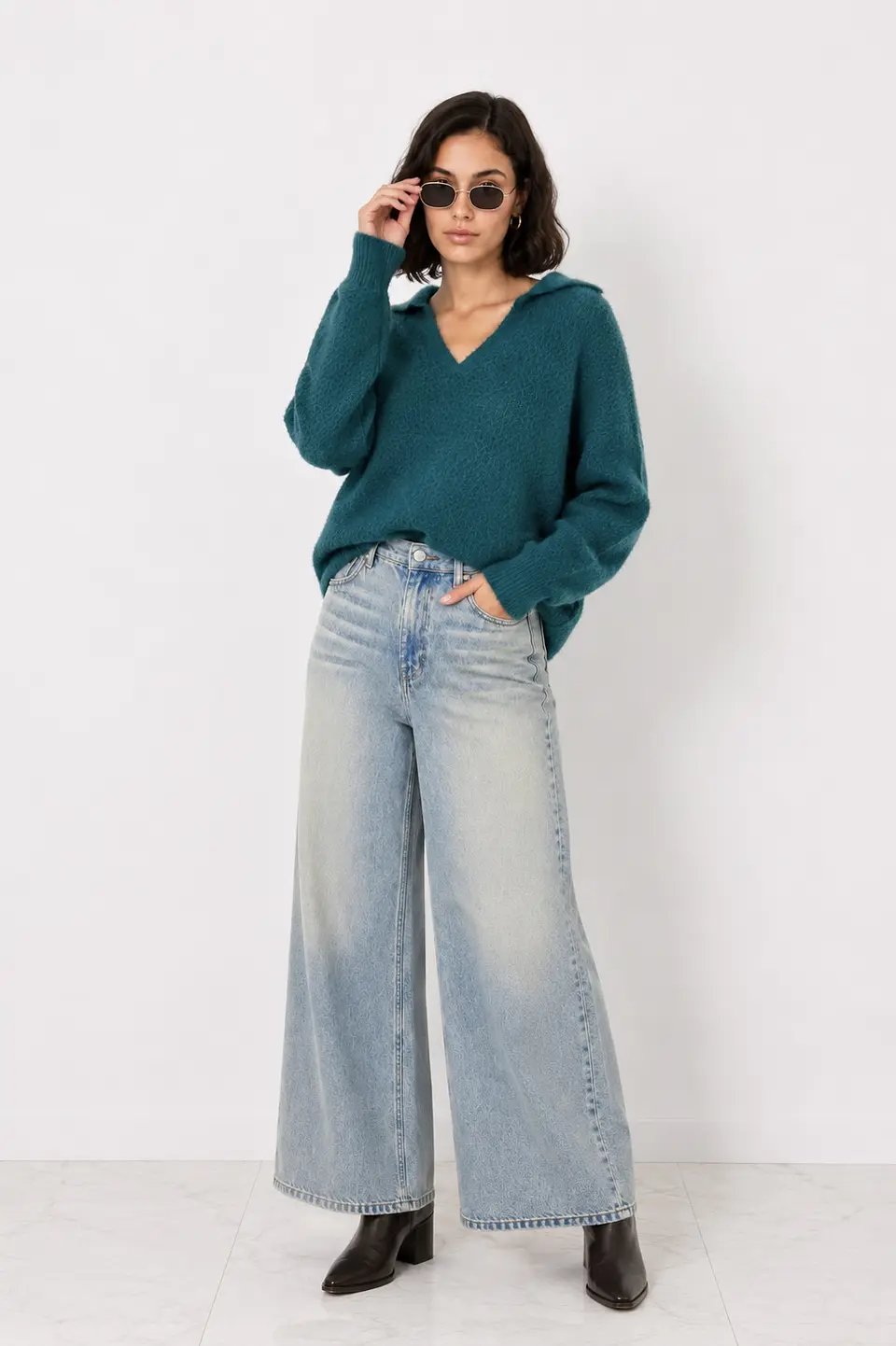 Chompa cuello camisero Zoe  8