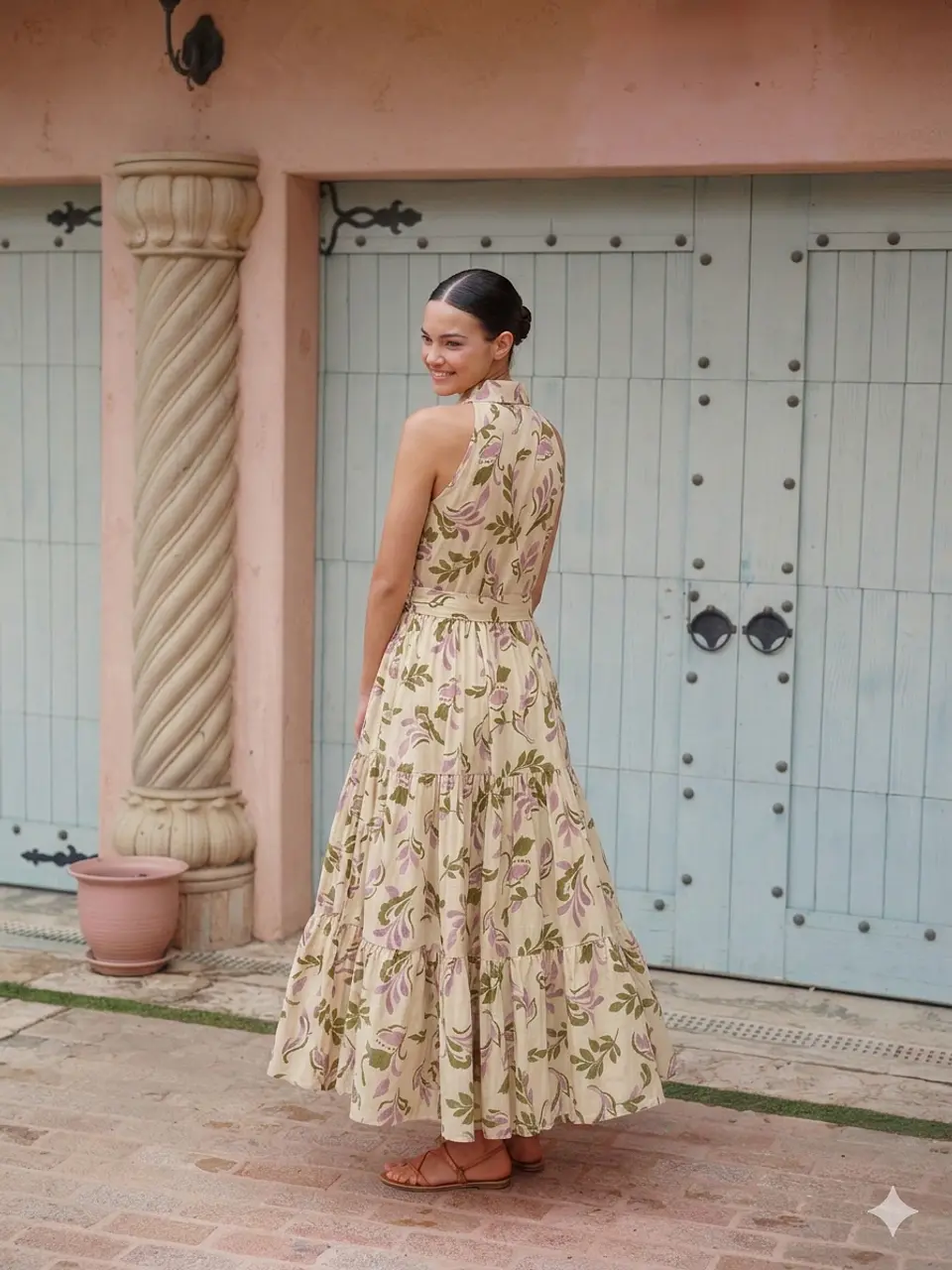 Vestido Nila beige floral  3