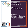 Matricula curso grupal Francés MARTES y JUEVES de 10:30 A 12:00 hrs.