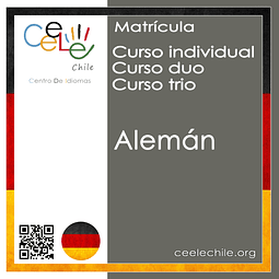 Matricula curso Individual/Duo/Trio de Alemán 