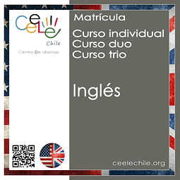 Matricula curso Individual/Duo/Trio de Inglés