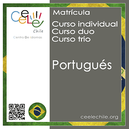 Matricula curso Individual/Duo/Trio de Portugués