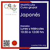 Matricula curso grupal japonés LUNES Y MIERCOLES de 10:30 A 12:00 hrs.