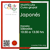Matricula curso grupal Japonés SÁBADO de 10:30 A 13:30 hrs.