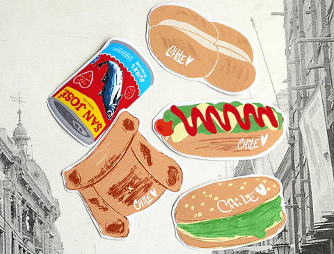 CHILEAN FOOD - SET STICKERS