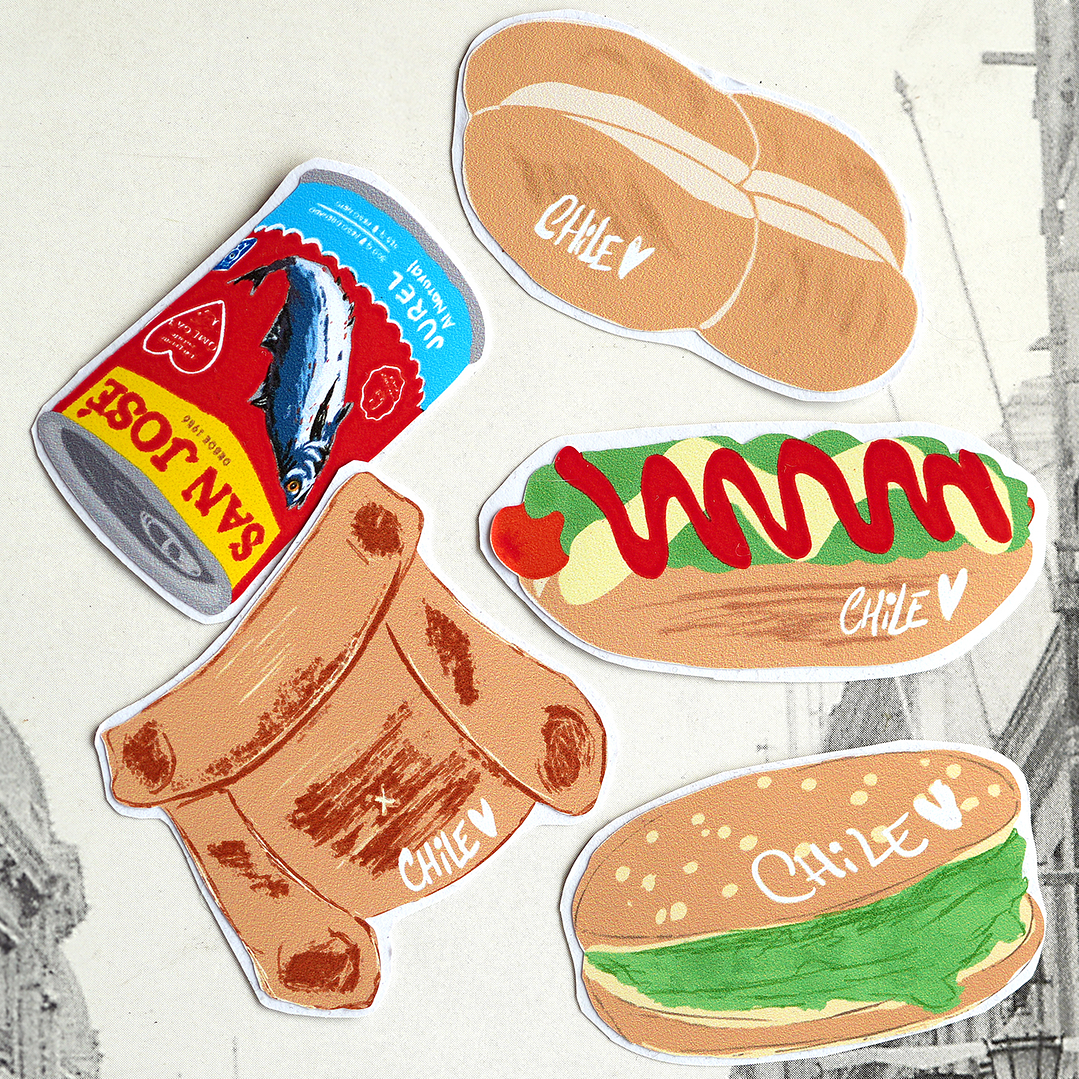 CHILEAN FOOD - SET STICKERS 1