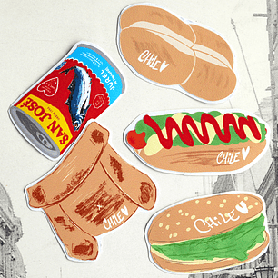 CHILEAN FOOD - SET STICKERS