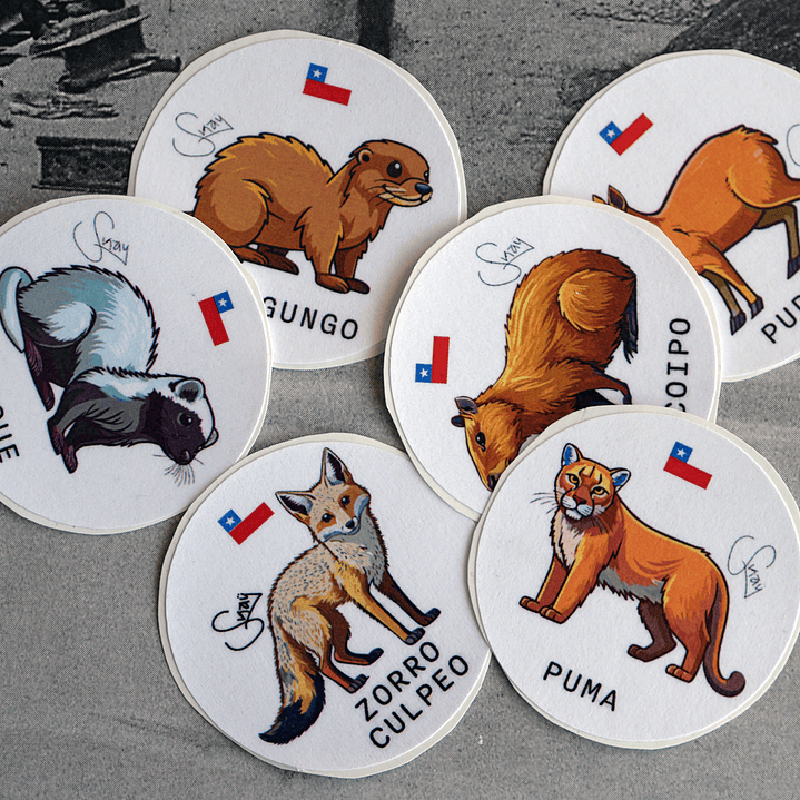 FAUNA DE CHILE - SET DE STICKERS 2