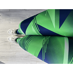 Patas Lycra verde/azul