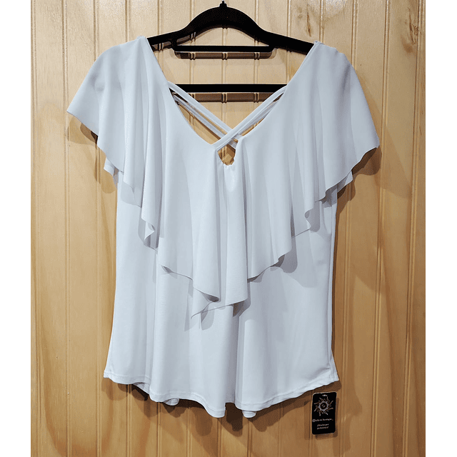 Polera Vuelos blanca