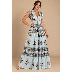 Maxi vestido Nala celeste 