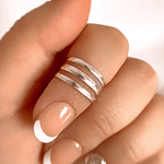 Anillo Midi Ring Ajustable Triple Lisa