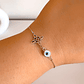 Pulsera Amuleto Nudo de Bruja y Ojo Turco Nácar - Miniatura 1