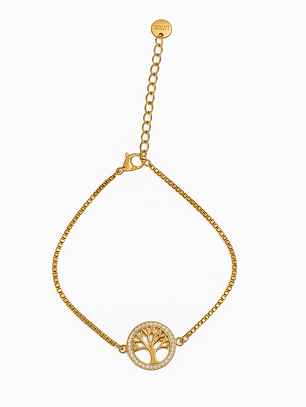 Pulsera Amuleto Árbol de la Vida con Circones