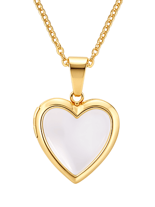 Collar Relicario Corazón Alma Tornasol 