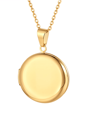 Relicario Medallón Liso Unisex 