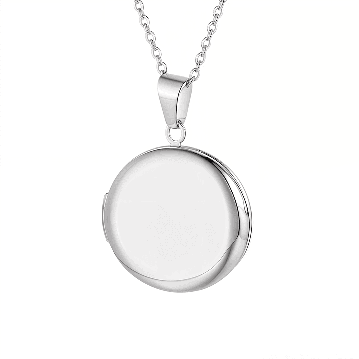 Relicario Medallón Liso Unisex  1